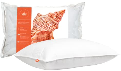 Canadian Down & Feather Co. – 1 Pack Soft 625 Fill Power White Down Sleeping Pillow Standard Size - 500 Thread Count Shell 100% Cotton - Made in Canada