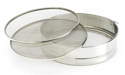 Artame ART69526 – Tamis à Farine - Tamis à Pâtisserie 3 Grilles Interchangeables avec Mailles Fines, Moyennes ou Grosses - Inox, Ø 26cm