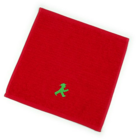 AMPELMANN Seiftuch, 30 x 30 cm - Waschbär Geher rot