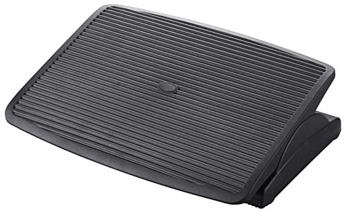 hjh OFFICE 721050 Fußstütze Büro PIEDINO Stripe Kunststoff Fußablage Anthrazit