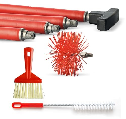 BARETTO Kit Pulizia Camino e Canna Fumaria Ø 120 mm NYLON | 6 Metri
