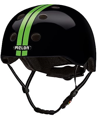 Melon Fahrradhelm »Straight Green Black« für Damen, Herren und Kinder | Leichter & sicherer urbaner Cityhelm mit Magnetverschluss, individuell anpassbar in schwarz, grün | Größe M-L (52–58cm)