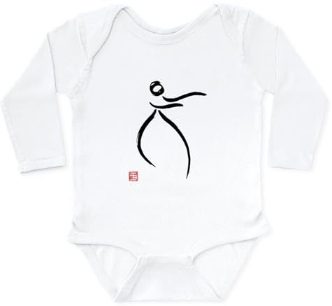 CafePress Tai Chi Raise Hands Long Sleeve Infant Bodysuit Unisex Long Sleeve Baby Bodysuit Infant Romper Cloud White