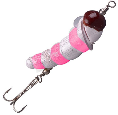Trout Master Camola 3,5cm 2,5g - Bienenlarven Imitation zum Forellenangeln, Spinnköder für Forellen, Forellenköder, Bienenmade, Farbe:White/Pink