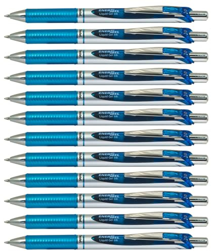 EnerGel XM Retractable Prostate Cancer UK Rollerball, Black Ink, Pack of 12