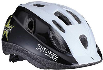 BBB Boogy BHE-37 Casque de vélo pour Enfants de 1,5 à 6 Ans pour garçons et Filles VTT et Route, Skateboard, Patinage en Ligne, Scooter, Police S 48-54 cm