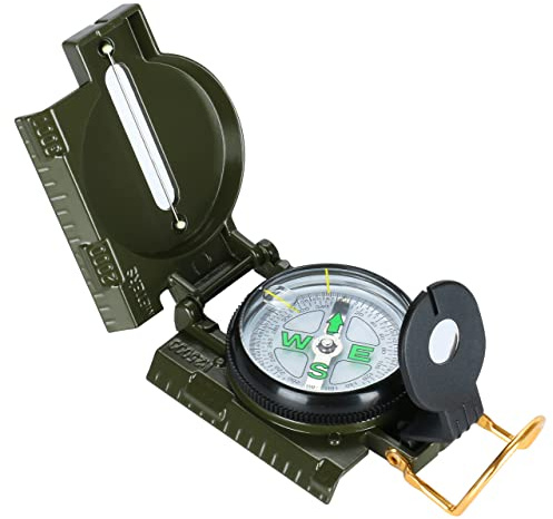 Grenhaven Brújula Profesional Militar Brújula Orientación Senderismo, Color Camuflaje