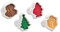 Tescoma Plätzchen-Ausstechformen, mit Delicia-Weihnachtsstempel, Sortiert, 4-TLG