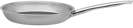 Spring Vulcano Cut Resist Bratpfanne 32 cm, Edelstahl, Antihaft-beschichtete Pfanne, Induktionsgeeignet, 5-Lagen-Mehrschichtmaterial, Kratzfest, Bratpfanne Induktion, ofenfeste Edelstahlpfanne