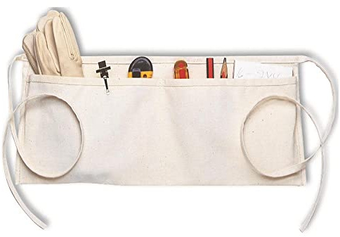 Clc Custom Leathercraft C6 Canvas Waist Apron Two Pocket, Unisex Adult, White