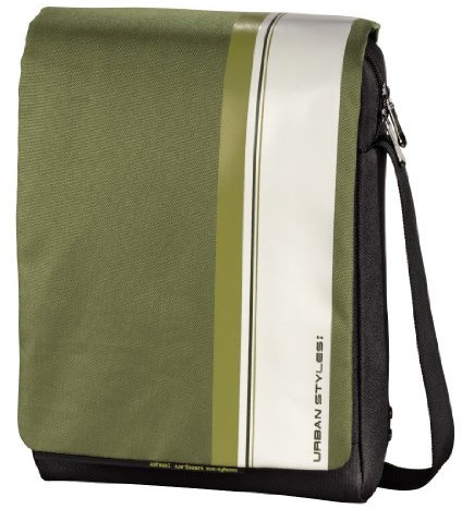 aha: Hyde Messenger Tasche für Netbook/Tablet-PC grün/weiß