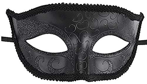 Herr midnatt svart venetiansk maskerad karneval bal fest ögonmask