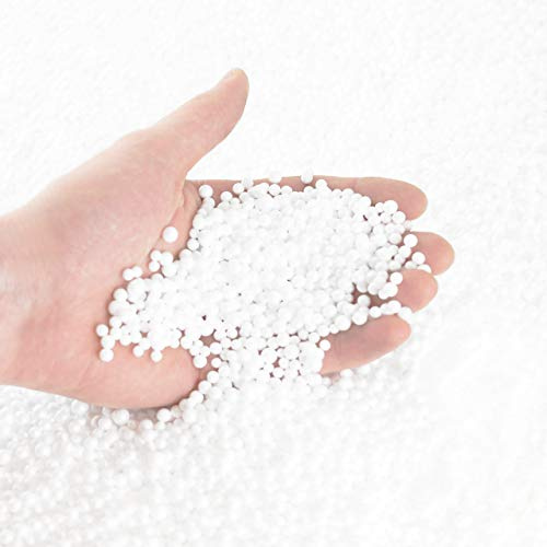 Lumaland EPS-pärlsittsäck fyllning | 430 l polystyrenkulor, påfyllningspaket från tysk produktion | Premium beanbag-fyllningsmaterial | universell puff och amningskudde, fyllning | luktfri och ren vit