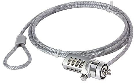 LogiLink Notebook Diebstahlsicherung mit Zahlenschloss silber