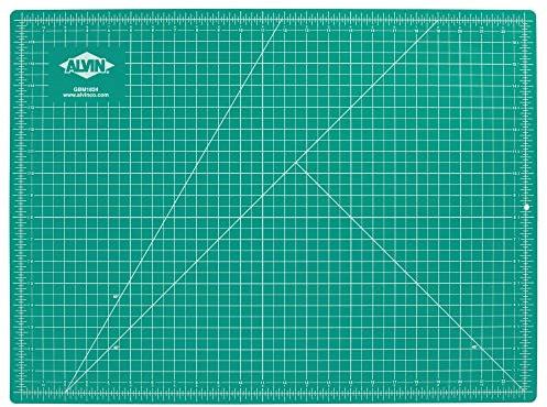 ALVIN, Professionelle selbstheilende Schneidematte, groß, doppelseitig, gerastert, rotierendes Schneidebrett zum Basteln, Nähen, Stoff, 45,7 x 61 cm