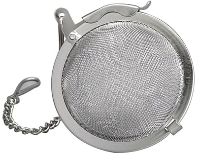 HIC Kitchen Mesh Ball Tea Infuser, 18/8 Stainless Steel Mesh, For Loose Leaf Tea and Mulling Spices, 2-Inch