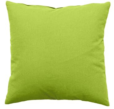 Enjoy Home, Coussin, Dimension 40 x 40 cm, 400 g, Vert Anis, Coton certifié Oeko Tex, Lavable en Machine, Déhoussable avec Zip, Idéal pour Apporter de la Couleur à Vos canapés, Collection Panama