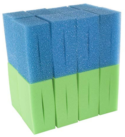 LTWHOME Compatible en Mousse Convient pour Oase Biotec Screenmatic 18 & 36 Remplacement Etang Bleu Grossier et Vert Excellent Mousseux Filtre Éponge (Paquet de 16)
