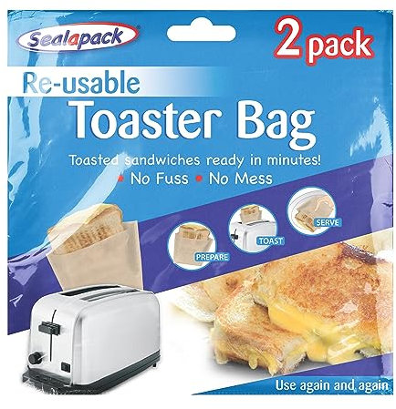 Sealapack SAP010-24 Toaster Bag, Plastic, Silver