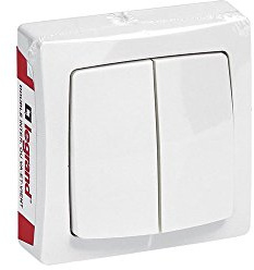 Legrand - Double interrupteur ou va-et-vient Appareillage Saillie - Blanc