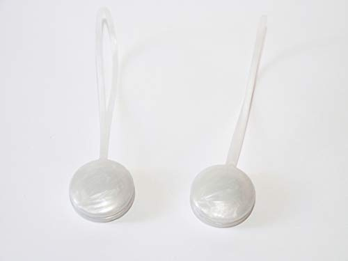 Nonsoloplastica Set di 2 Calamite per Tende Bianco Perla