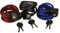 FISCHER 85893 Spiralschloss Family 3x Stück, Länge 180cm, Durchmesser 8mm, Farblich Sortiert