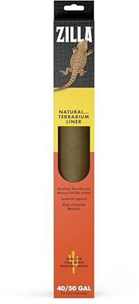 Zilla Reptile Terrarium Bedding Substrate Floor Liner, Brown, 30BR/40BR/50/65G, 17.25 x 35.25