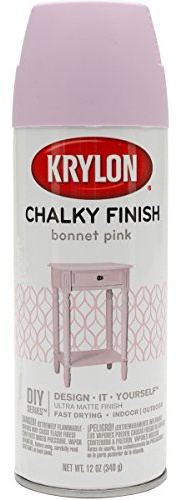 Krylon K04116000, Bonnet Pink, K04116007 Chalky Finish Spray Paint, 12 Ounce, (Pack of 1)