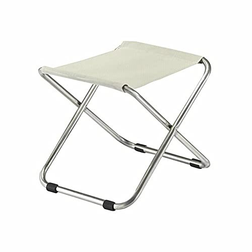 VERDELOOK Camping, Sgabello Pieghevole con Struttura in Metallo, 32x27x34 cm