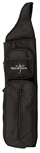 SAS Archery Back Arrow Quiver Hunting Target with Two Front Pockets (Black, Right)
