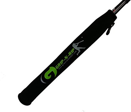 Grip-N-Rip Barrel Jacket Bat Sleeve Neoprene Softball Bat Protector, 21” Long with Textured Grip for Enhanced Control Zipper Closure for Easy Use Protects Against Scratches & Damage Black