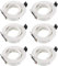 SEBSON Gehäuse für Einbaustrahler mit GU10 Fassung LED Halogen 230V - Schwenkbarer Einbaurahmen, Lochdurchmesser 75mm (min. 73mm, max. 77mm) für Deckenbeleuchtung - 6er Set