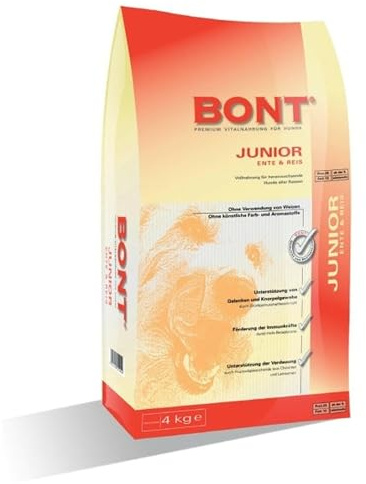 BONT Junior Ente + Reis 1 x 15 kg Vollnahrung für heranwachsende Hunde Trockenfutter