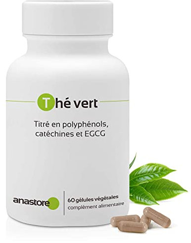 TÈ VERDE * 400 mg / 60 capsule * Antiossidanti, Cardiovascolare (glucosa, tensione), immune (stimolazione delle difese naturali) * 100% soddisfatti o rimborsati * Fabbricato in Francia