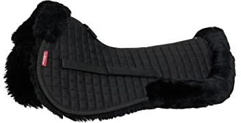 LeMieux Merino+ Half Saddle Pad - English Saddle Pads for Horses - Equestrian Riding Equipment and Accessories (Black - Small)