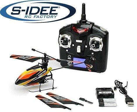 s-idee® 01140 | V911 4,5 kanal 2,4 Ghz Heli helikopter RC fjärrstyrd helikopter/helikopter/Heli med LCD-display och GYROSCOPE-TECHNIK 2,4 GHz teknik!!! för inomhus och utomhus helt ny med inbyggd GYRO och 2,4 GHz kontroll FLYGPLUSTNING TIG!, färgsorterad