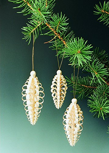 Rudolphs Skattkista, trädhängande 6 räfflade kottar, höjd ca 10 cm, ny juldekoration, träsmycken, träsmycken, träsmycken, trätvålar, malmberg, buskhänge, dekoration