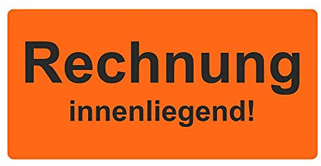 Warnetiketten/Versandetiketten Rechnung innenliegend auf Rolle - 30 x 62 mm - 1.000 Stück