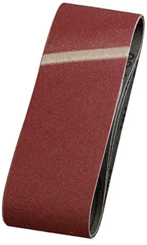 kwb Schleifbänder 75x510 mm aus Edelkorund mit Körnung 80, Spezialverleimung und flexiblem Baumwollgewebe für den groben Schliff von Holz und Metall