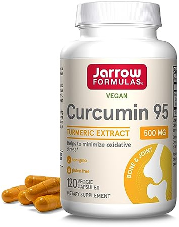 Jarrow Formulas Curcumin 95 Supplement - Turmeric Extract Supplement, 500 mg for Antioxidant & Joint Support, 120 Capsules