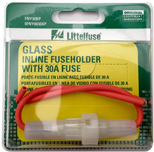 Littelfuse 0FNY0030XP ACS Glass 30 Amp Carded Inline Fuse Holder