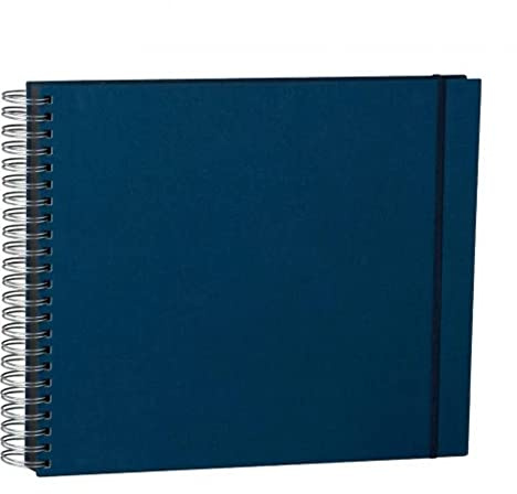 Semikolon 352961 Spiral Album Maxi Mucho - 34,5x30 cm - Fotoalbum, 90 Seiten schwarz, Fotobuch, marine blau
