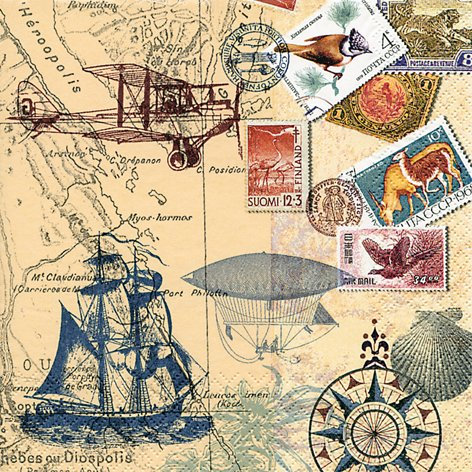 20 Servietten Around The World Um die Welt 33x33cm
