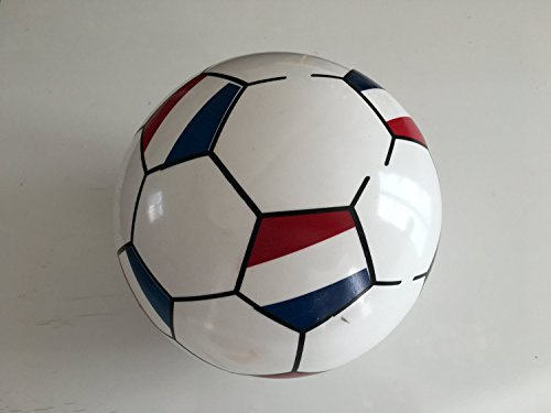 Equilibre et Aventure Mondial 2018 - Ballon de Foot Enfant Tricolore Bleu-Blanc-Rouge Gonflable en Plastique diamètre 20 cm. Aiguille de gonflage Adaptable à Toute Pompe Incluse