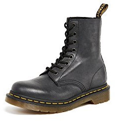 Dr. Martens PASCAL Virginia BLACK Damen Combat Boots, Schwarz (Black), 36 EU