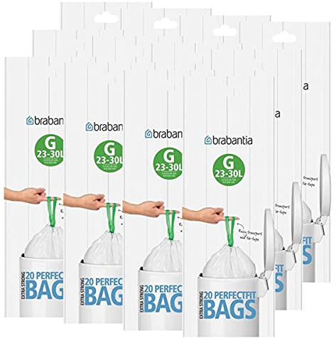 Brabantia 12 Rolls of 20 Type G 30 Litre Bin Liners