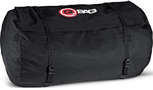 QBAG Hecktasche Motorrad Motorradtasche Gepäckrolle Motorrad wasserdicht Rolle wasserdicht 03, Gepäckrolle, Motorradtasche wasserdicht, robust, 60 Liter Stauraum, schwarz