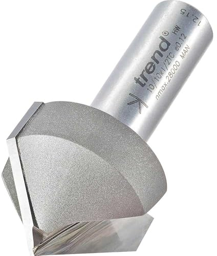 Trend 10/10X1/2TC avfasning V-spårskärare 45 grader, silver