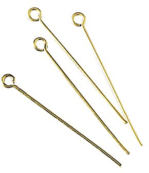 Rayher 2104206 Kettelstift, 0,7mm ø, 50mm, SB-Btl, gold, 50Stück