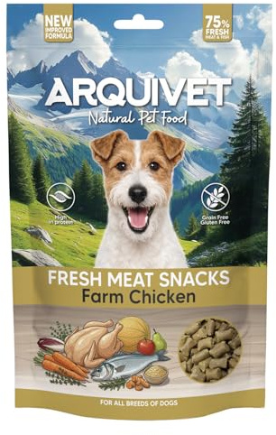 Arquivet Snacks semihúmedos de Carne Fresca de Pollo, 800 g, para Perros Adultos